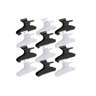 Dez pregadores de cabelo pretos e brancos