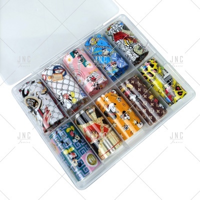 Conjunto de 10 caixas pequenas com padrões coloridos e temas variados