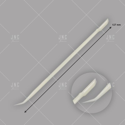 Barra plástica branca com 127 mm e extremidades moldadas