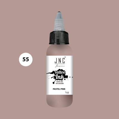 Frasco de tinta para tatuagem JNC Tattoo Ink Pastel Pink 1oz com tampa preta