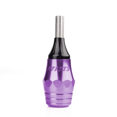 Cartucho de máquina de tatuagem metálico roxo e preto com inscrição FT-145FS