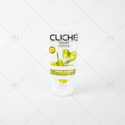 Creme de mãos Cliché branco com imagem de azeitonas verdes