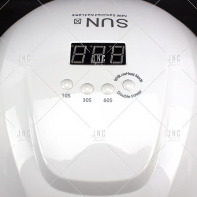 Lâmpada UV/LED branca para unhas com visor digital e botões de temporizador SUN