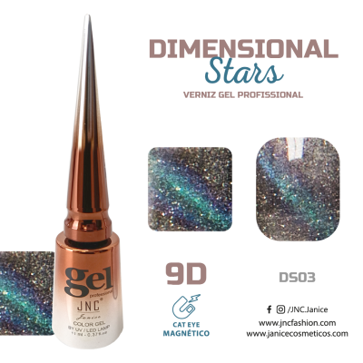 Produto de gel para unhas JNC Professional com tampa dourada e efeito brilhante