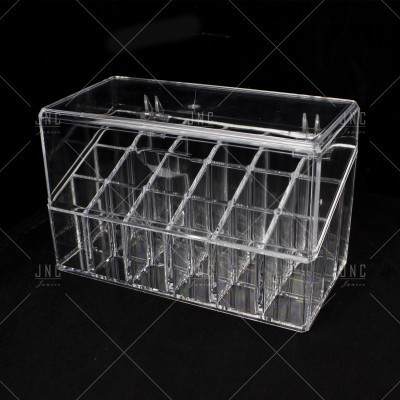 Caixa organizadora transparente em acrílico com 12 compartimentos