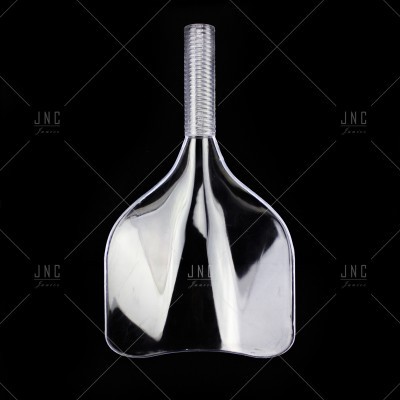 Pá de limpeza de plástico transparente com pega texturada