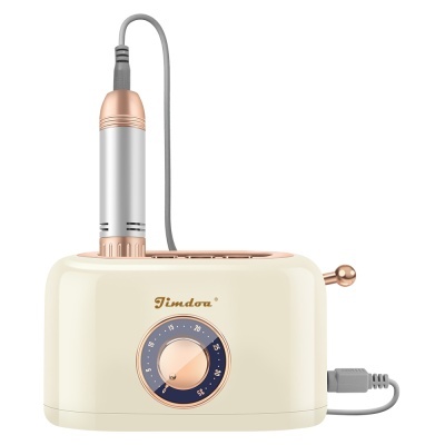 Máquina para cuidados pessoais Timdon creme com detalhes dourados e botão circular azul