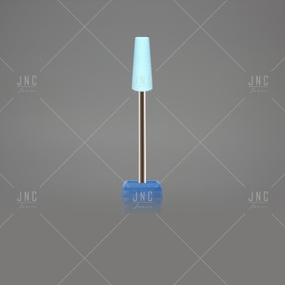 Escova de dentes elétrica portátil azul com fundo cinzento