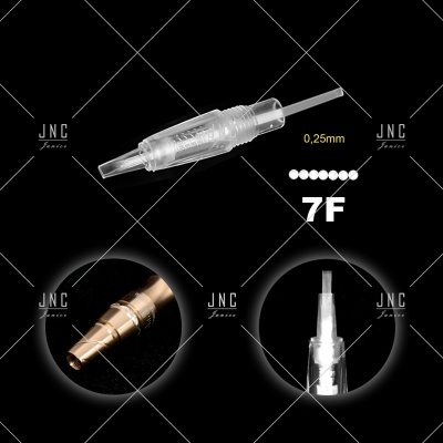 Agulha descartável transparente para maquilhagem permanente 7F 0,25mm