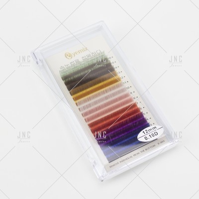 Estojo transparente de pestanas coloridas Yemix