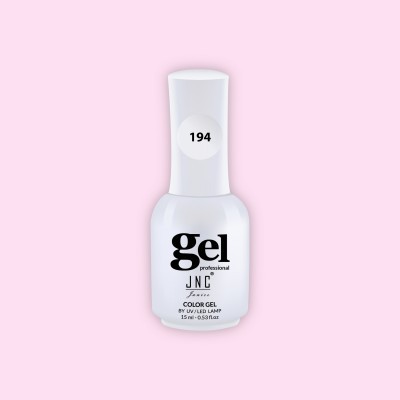 Frasco de verniz gel para unhas branco com etiqueta número 194