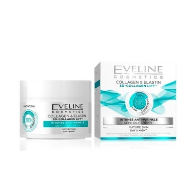 Creme facial Eveline Cosmetics Collagen & Elastin 3D-Collagen Lift para pele madura