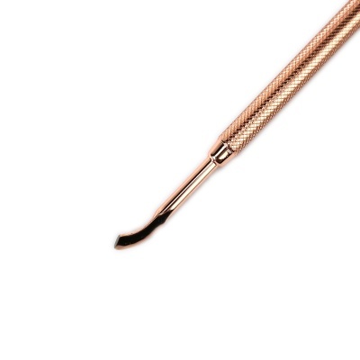 Ferramenta de cutícula metálica dourado rosé com ponta curva