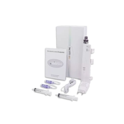 Conjunto de depilação eléctrica nano com acessórios e embalagem branca