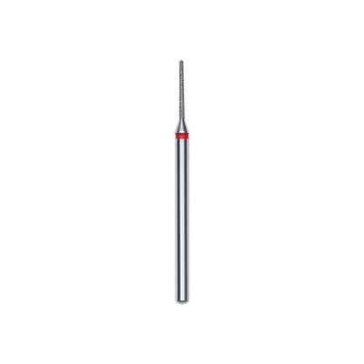 Ferramenta metálica fina com ponta serrilhada e faixa vermelha