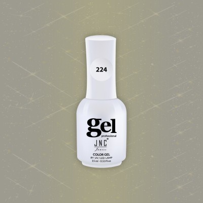 Frasco branco de verniz gel para unhas com etiqueta 224