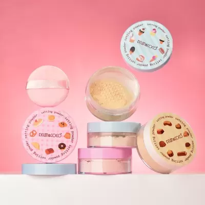 Pós fixadores KEUM&COCO com tampas coloridas e desenhos doces