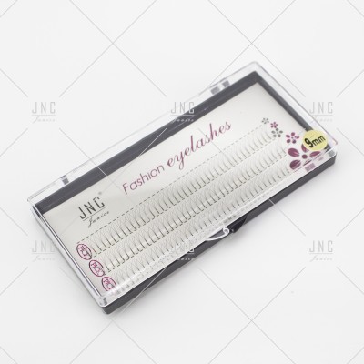 Pestanas falsas individuais 9mm em embalagem transparente