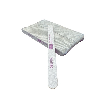 Conjunto de lixas de unhas profissionais brancas com texto roxo