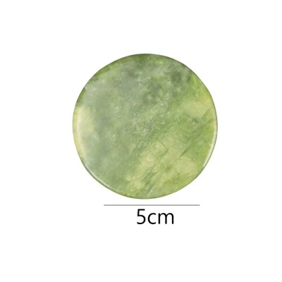 Disco redondo verde com textura natural, 5 cm