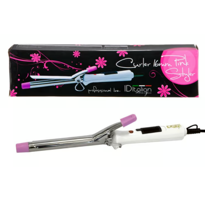 Modelador de cabelo ID Italian Curler 16mm Pink Styler com embalagem preta e rosa