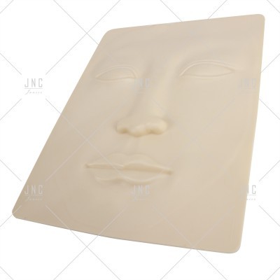 máscara de treino de maquilhagem bege claro com relevo facial