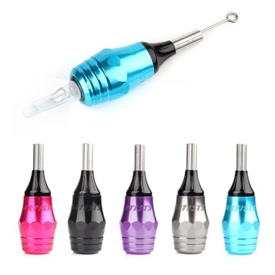 Conjunto de punhos metálicos para máquina de tattoo em várias cores