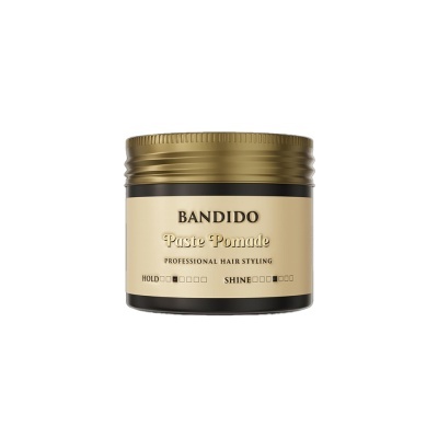 Frasco de pomada para cabelo BANDIDO Paste Pomade com tampa dourada