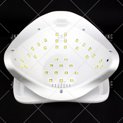 Lâmpada LED branca para cura de unhas com LEDs amarelos em padrão simétrico