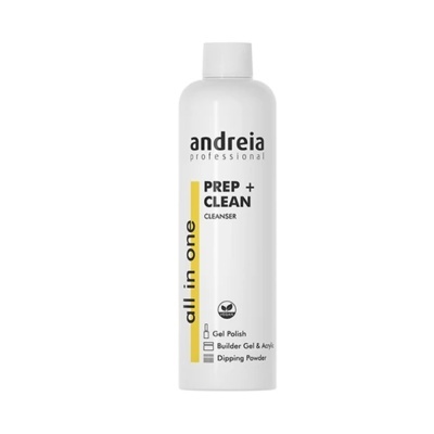 Frasco branco do produto PREP + CLEAN CLEANSER da Andreia Professional