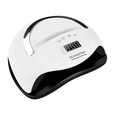 Máquina de cura unhas azul e preto com visor digital
