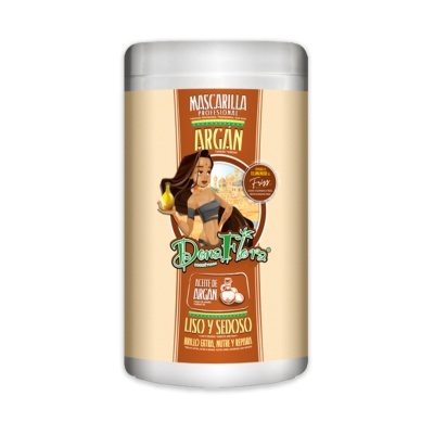 Embalagem de máscara capilar profissional com óleo de argão cor bege e castanho