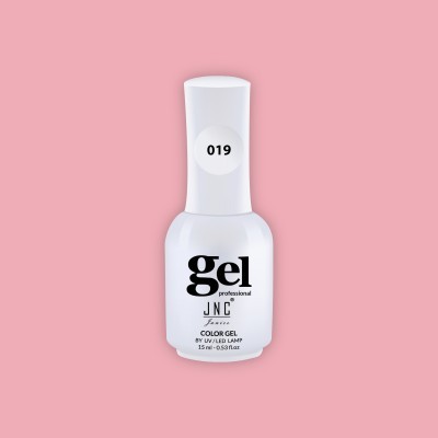 Frasco branco de verniz gel profissional para unhas nº 019
