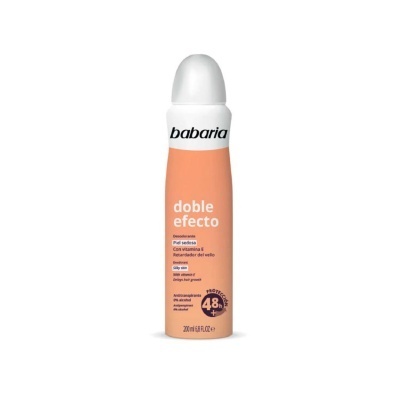 Desodorizante Babaria doble efecto pele sedosa 48h 200 ml