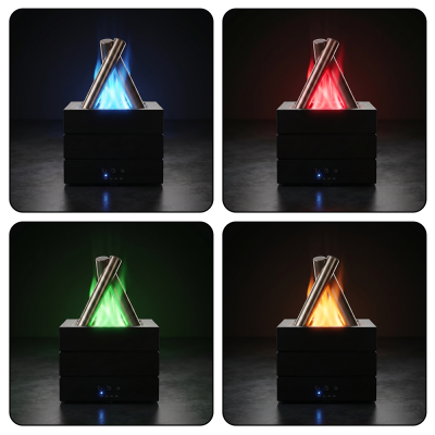 Lareiras decorativas eletrónicas em madeira com luzes LED coloridas e controlo