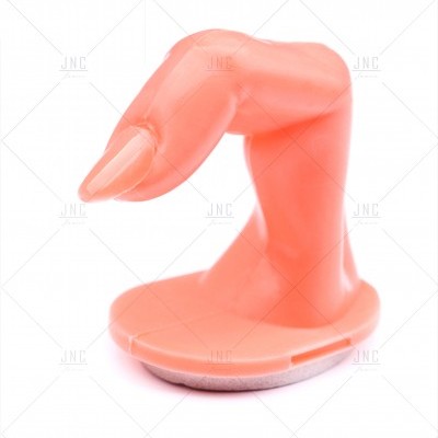 Acessório plástico cor de pêssego em forma de dedo com base redonda