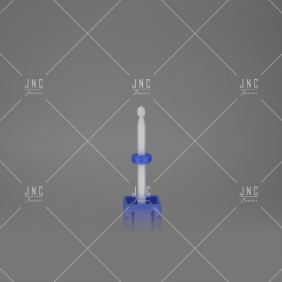 Broca de cerâmica para unhas com base azul e haste branca