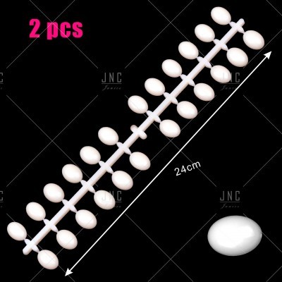 Moldes em plástico branco para ovos, 24 cm, 2 peças