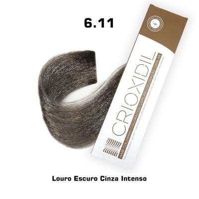 Mostruário de cor de cabelo Croxidil 6.11 Louro Escuro Cinza Intenso