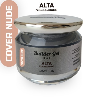Frasco de gel Builder Gel 3 em 1 com alta viscosidade e capacidade 50g