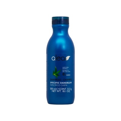 Frasco azul de champô Alea para caspa com 500 ml