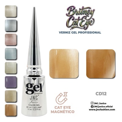 Verniz gel profissional JNC Janice Cat Eye magnético com várias cores metálicas