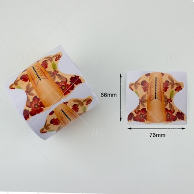 Formas descartáveis para unhas com estampa floral