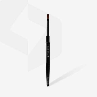 Pincel Staleks Pro Gel Brush 08 preto com cerdas castanhas