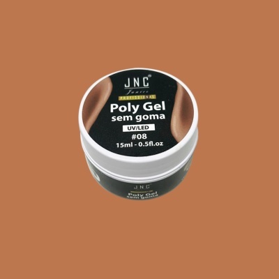 Frasco de poligel JNC Professional preto e branco para unhas