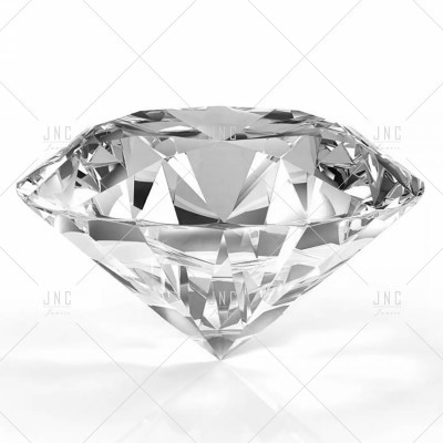 Diamante transparente lapidado em fundo branco