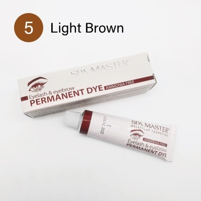 Corante permanente para pestanas e sobrancelhas em tom castanho claro