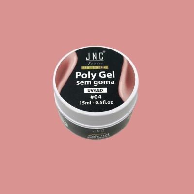 Frasco redondo de Poly Gel sem goma JNC Professional cor #04