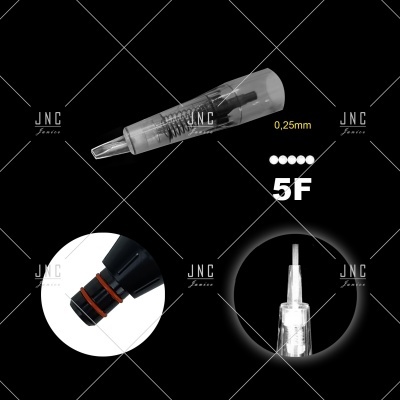 Ponteiras transparentes para máquina de tatuagem com indicação 0,25mm e 5F