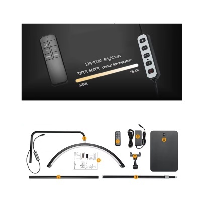 Kit de iluminação LED com acessório e controle remoto